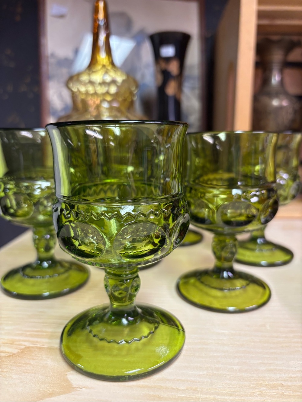 Indiana Glass  Kings Crown Goblets - Set of 6